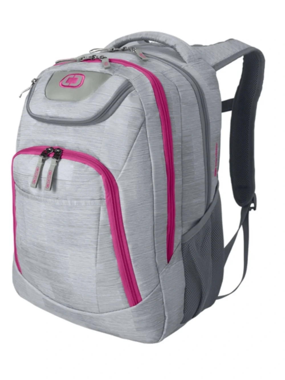 OGIO Light Gray Backpack with Pink Accents